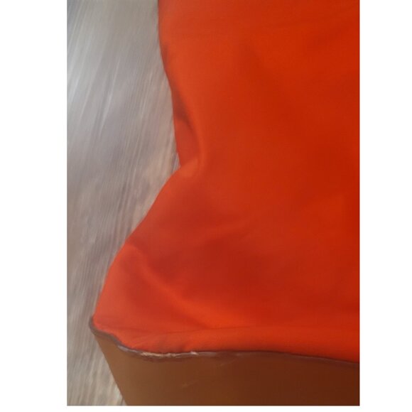 Michael Kors Vibrant Orange Tote with Brown Trim - Picture 2 of 8